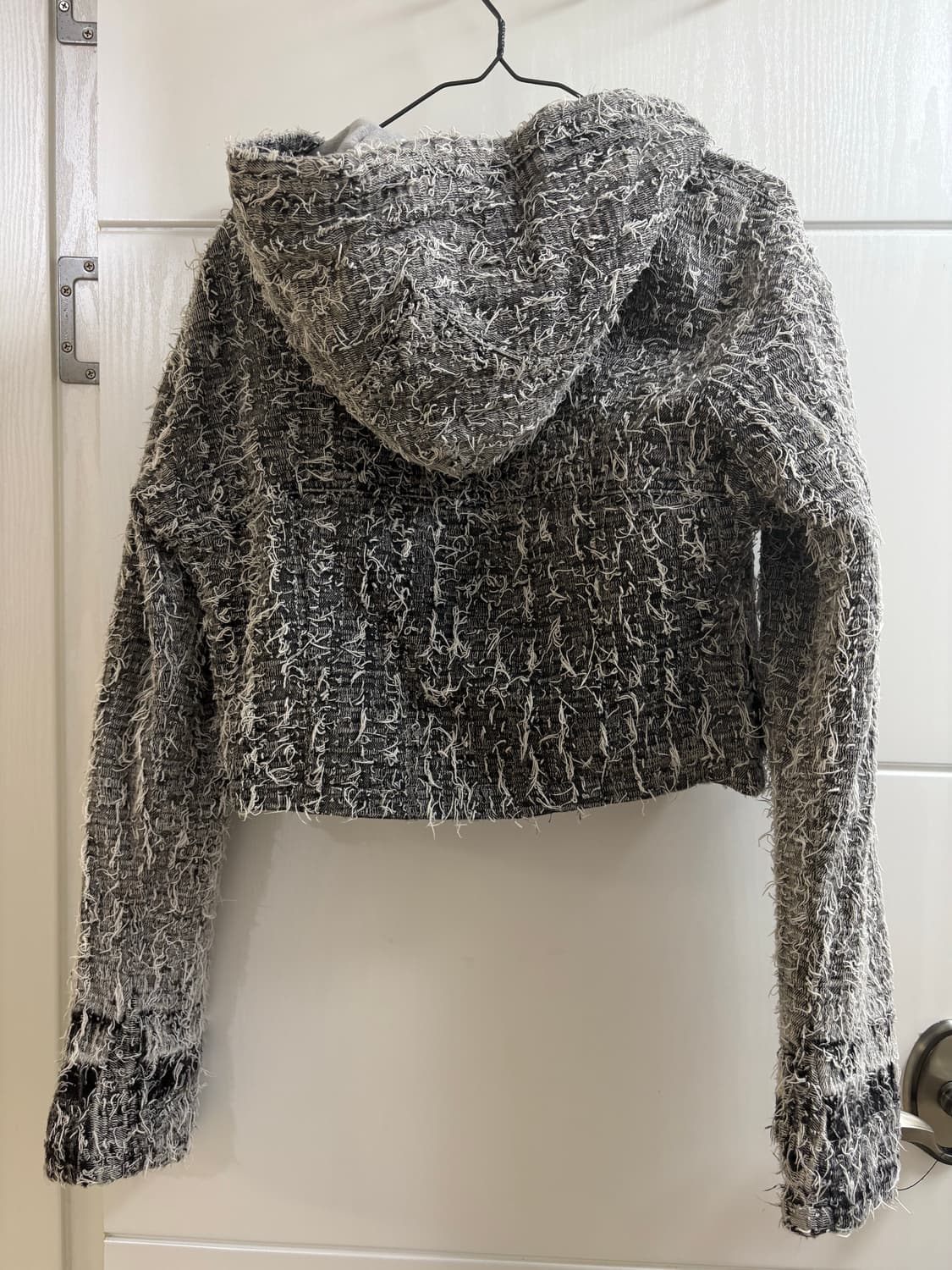 Diesel 디젤 트위드 크롭 후드 집업 상품이미지7