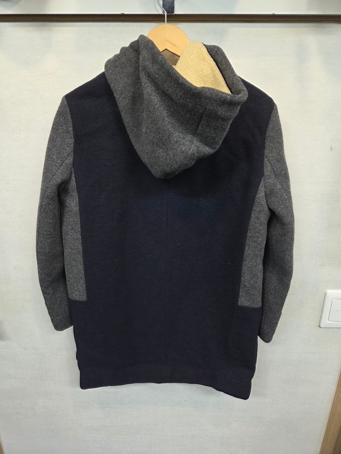 라코스테 여성 배색 울 후드코트 90  상품이미지2