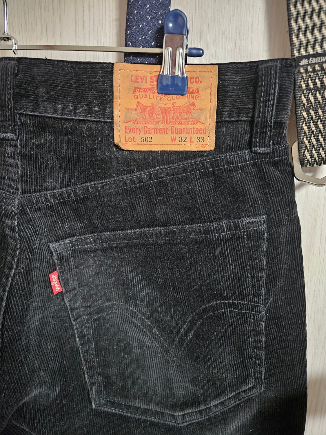 00s jp levi's 502 코듀로이 리바이스 블랙 상품이미지3
