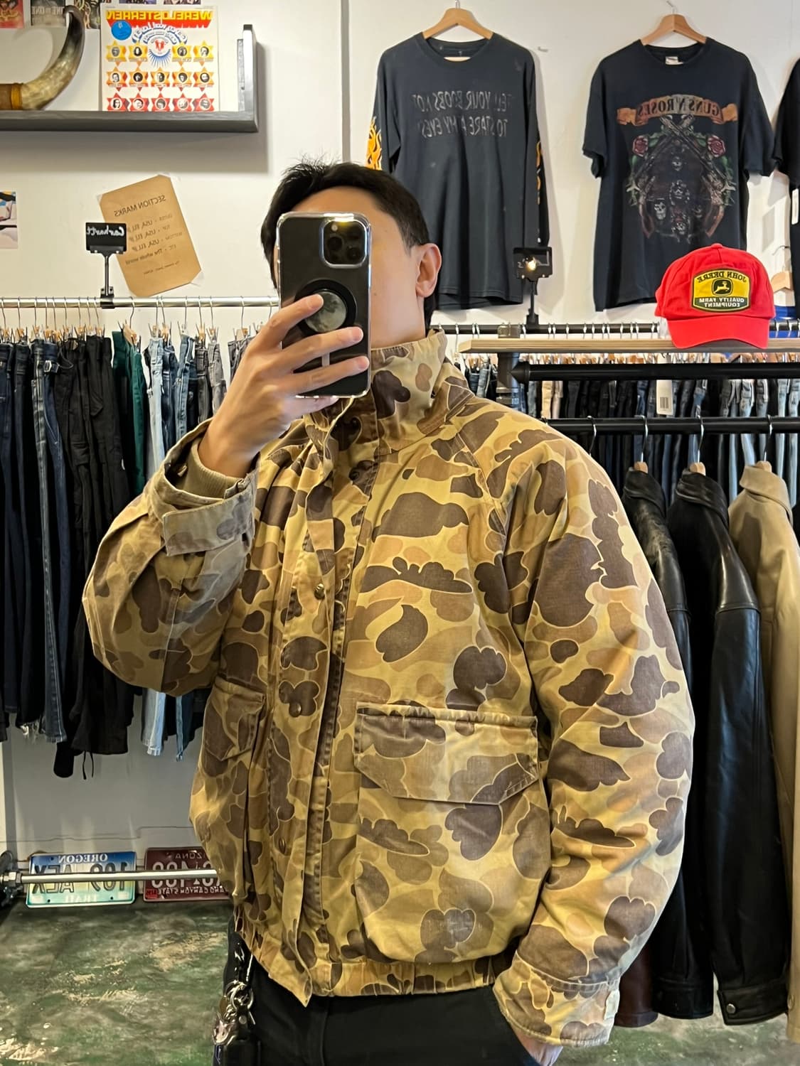 90s[L] 올드 콜롬비아 빈티지 고어텍스 덕카모 USA 내피 헌팅 자켓 상품이미지3