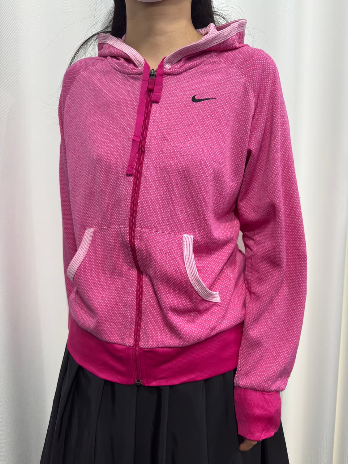 nike pink dot hood zipup 상품이미지2