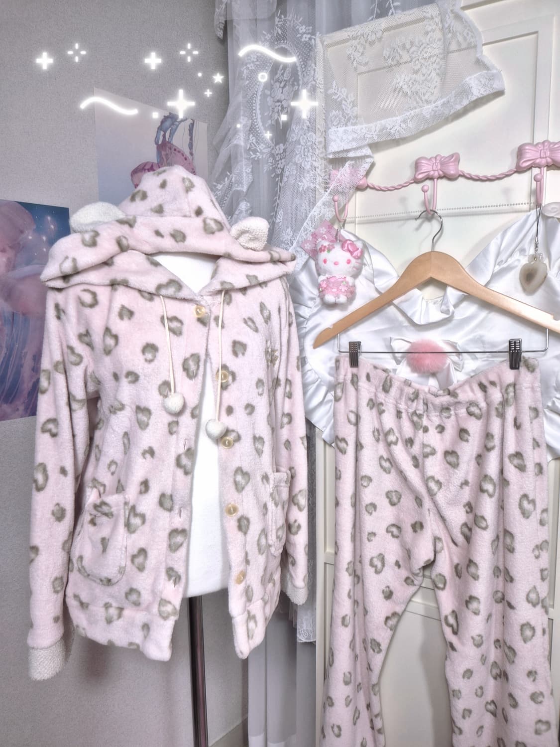 쿠마미미 호피 딸기우유 룸웨어 슈가돌 리즈리사 히메갸루 히메카지 상품이미지1