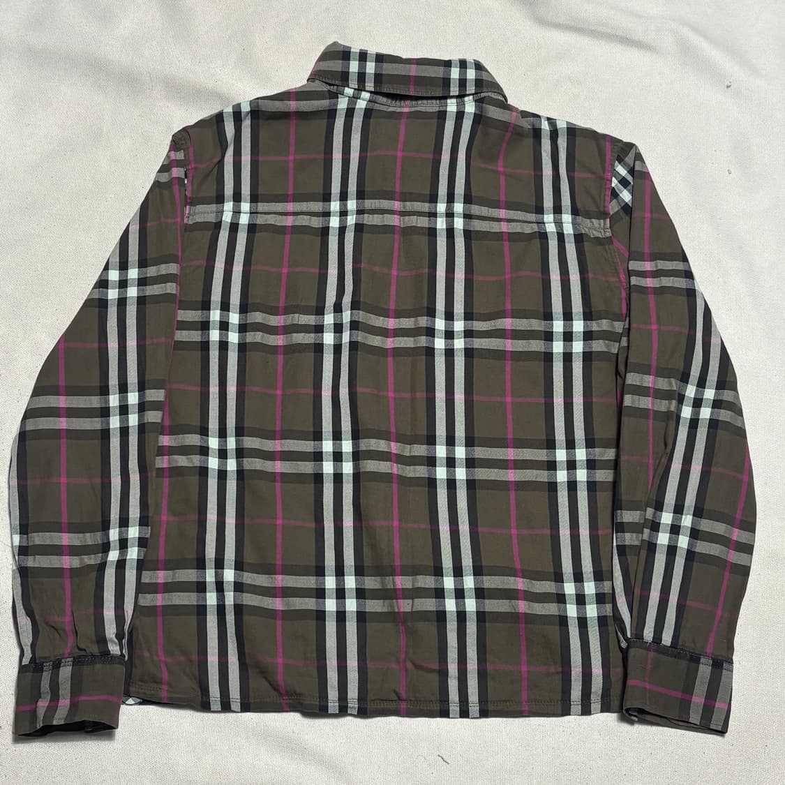 L 버버리 체크 패턴 반팔셔츠 상품이미지3