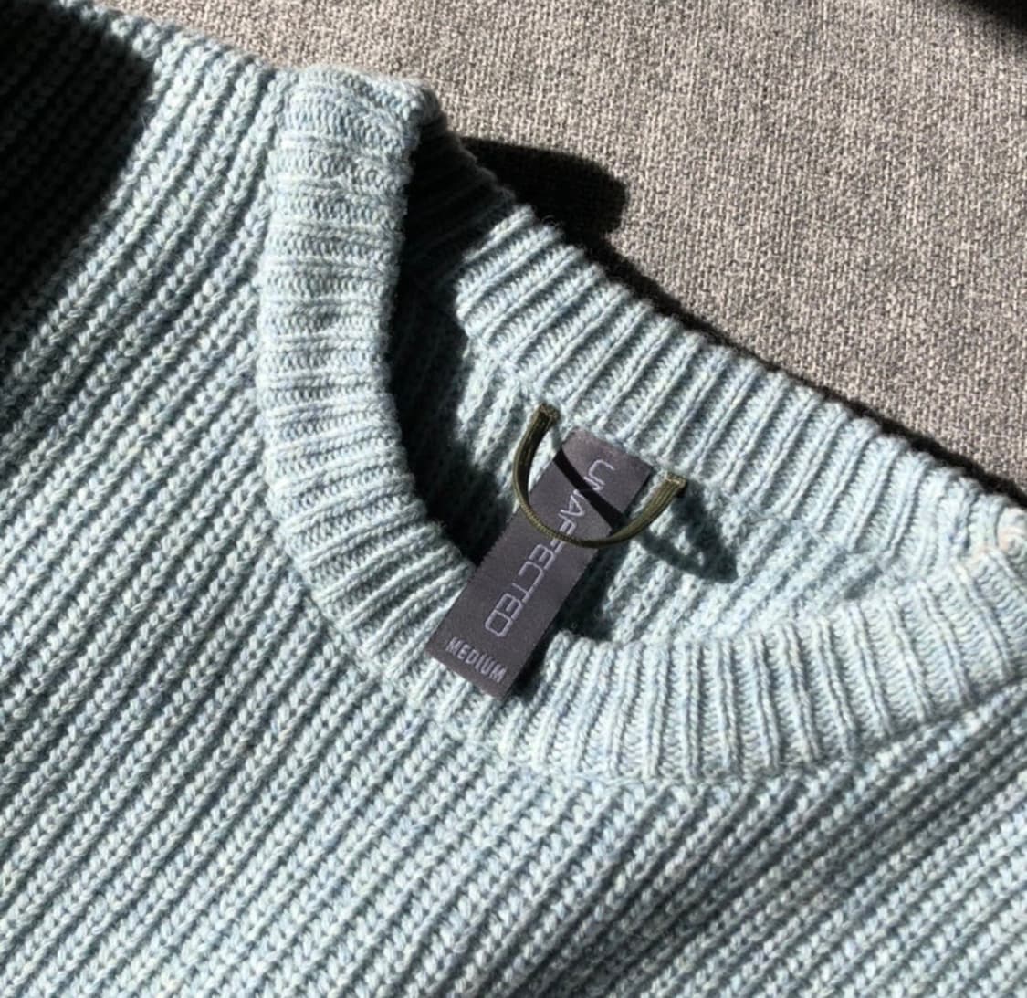 언어펙티드 오버사이즈 크루넥 니트 민트멜란지 상품이미지2