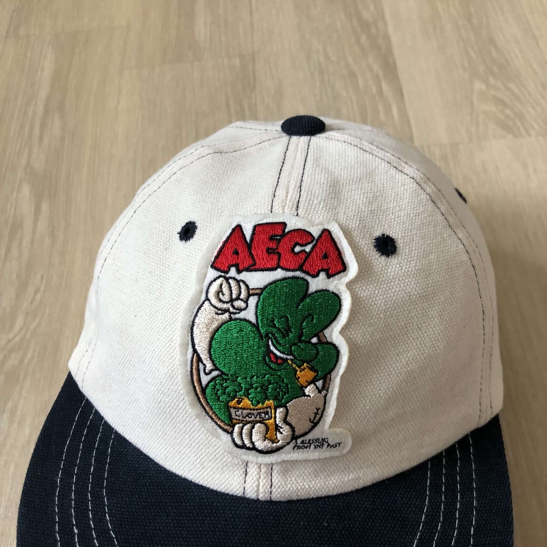 (ONE SIZE) 에이카 AECA 머슬 클로버 보이 아이보리 캡 모자 상품이미지2