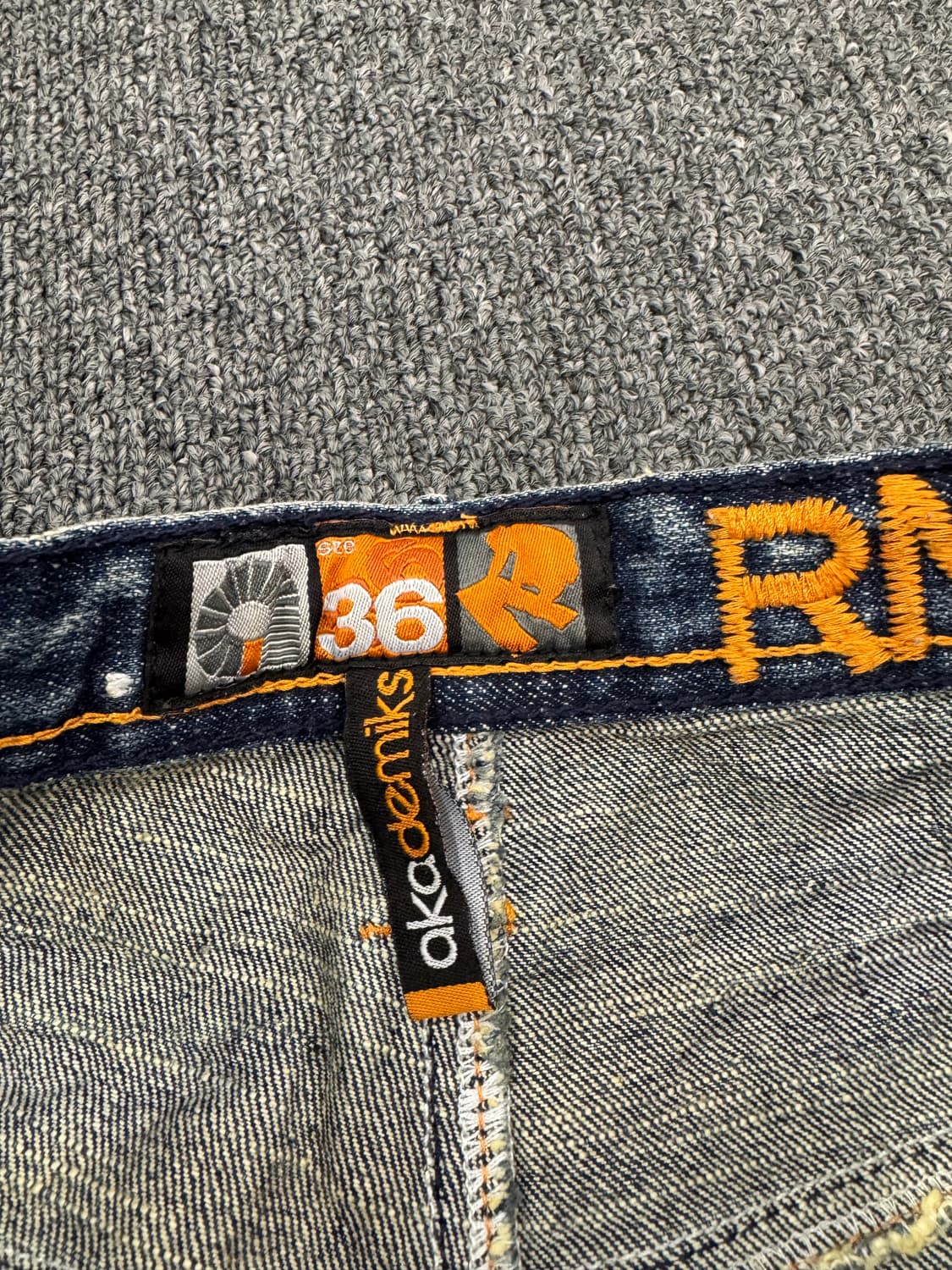 36)Akademiks 빈티지 패치 자수 버뮤다 데님팬츠 상품이미지7