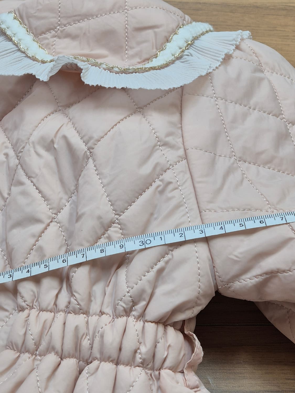 월튼키즈 여아용 퀼팅 패딩 점퍼 130사이즈입니다. 은은한 핑크색에 퀼팅 상품이미지7