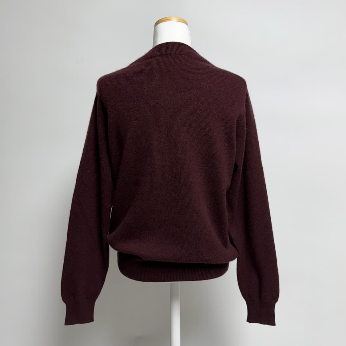 [캐시미어 100%]  딥버건디 하프넥 니트 L 상품이미지3