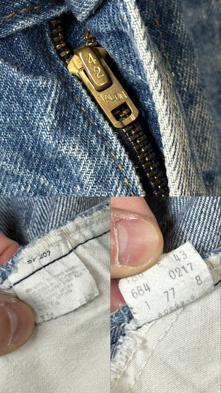 70's USA Made 빈티지 리바이스 684 벨바텀 부츠컷 데님 상품이미지9