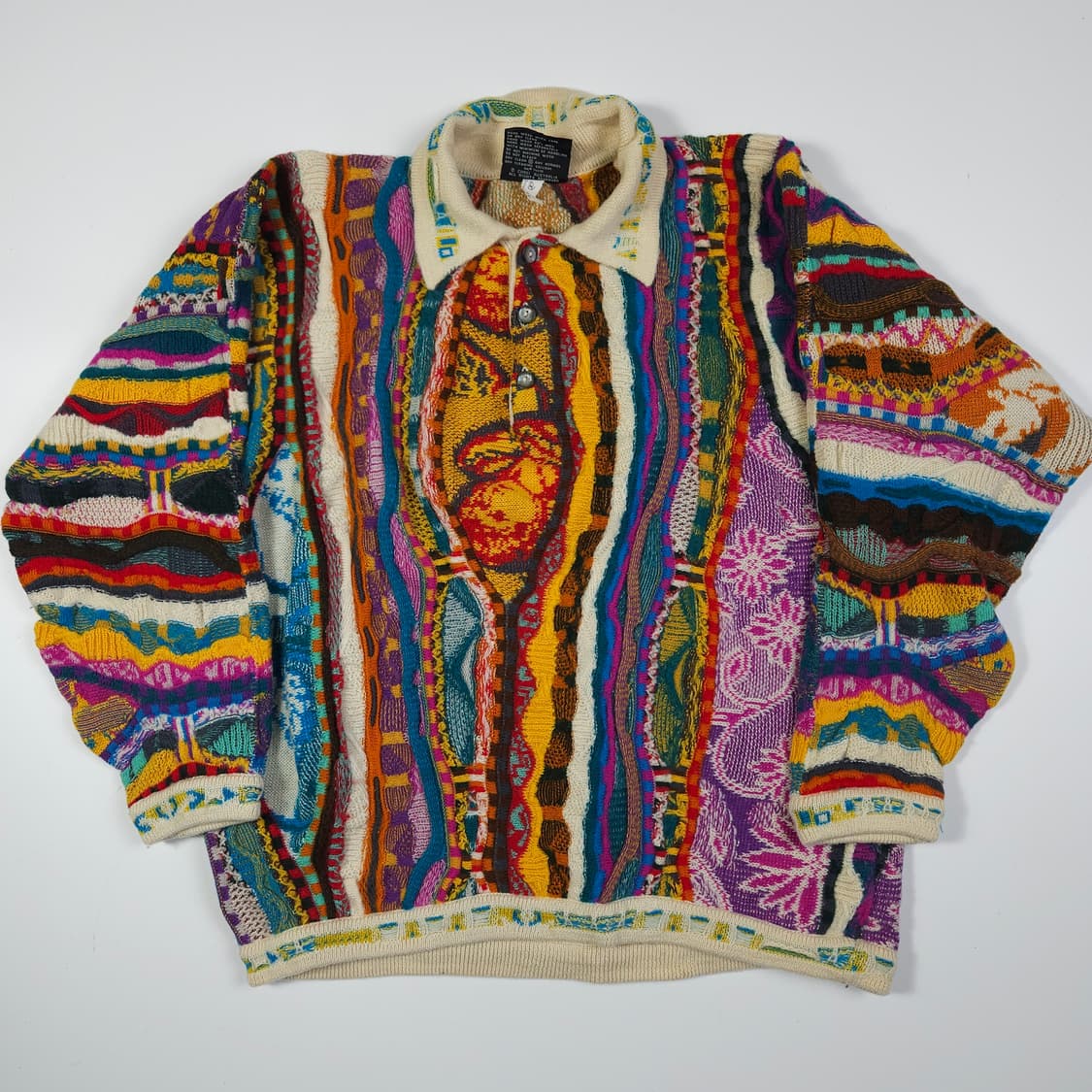 쿠지 카라 케이블 니트 상품이미지1