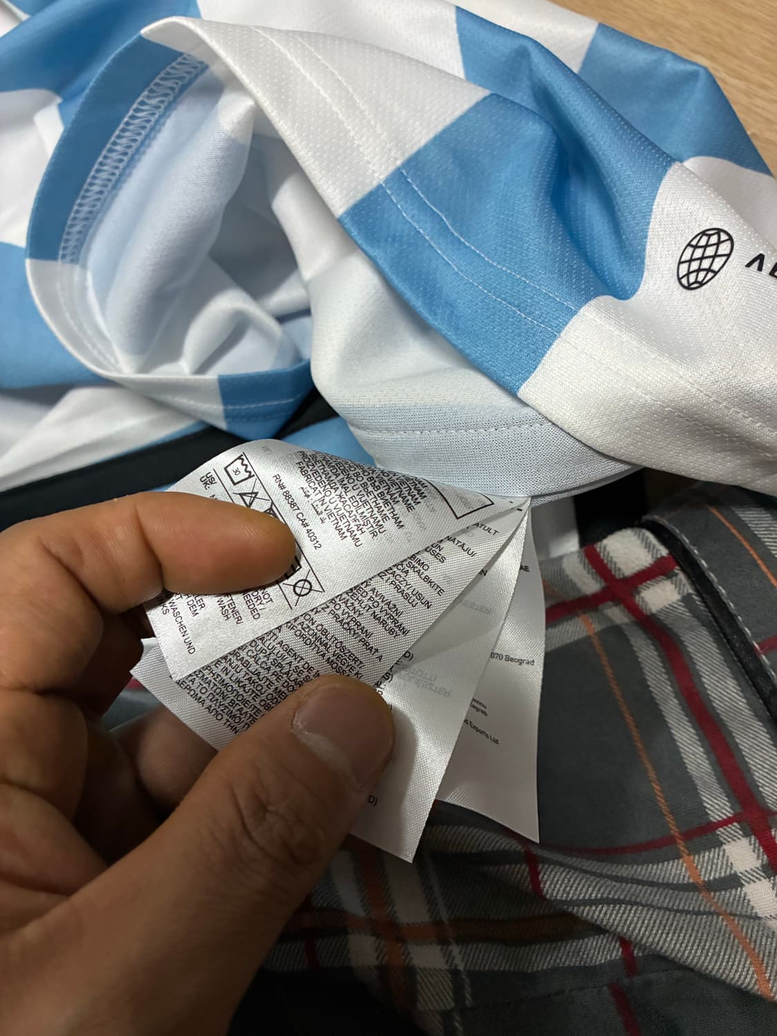 [새상품] 22-24 아디다스 아르헨티나 카타르월드컵 메시 홈 유니폼 M 상품이미지7