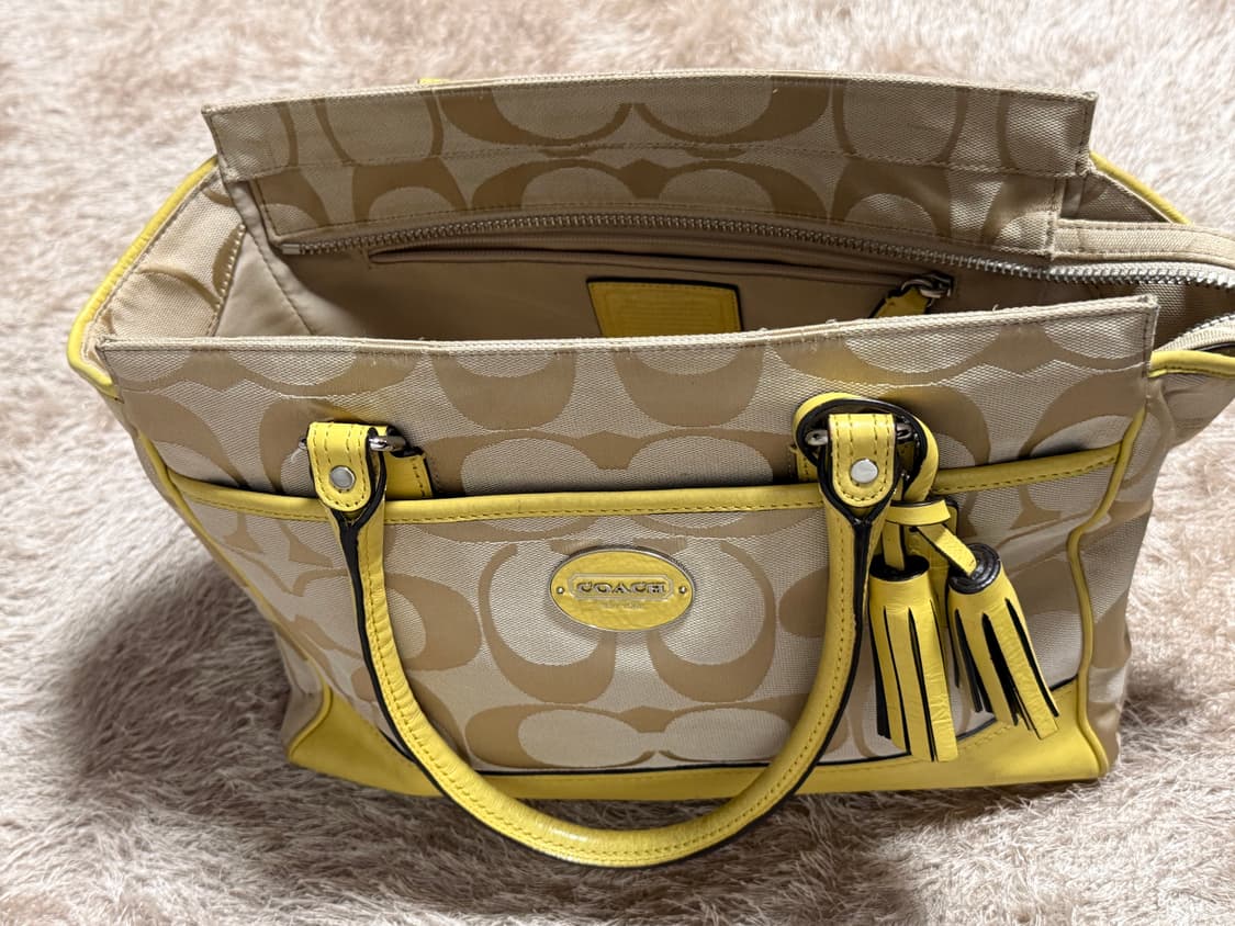 코치 숄더백 옐로우 상품이미지5