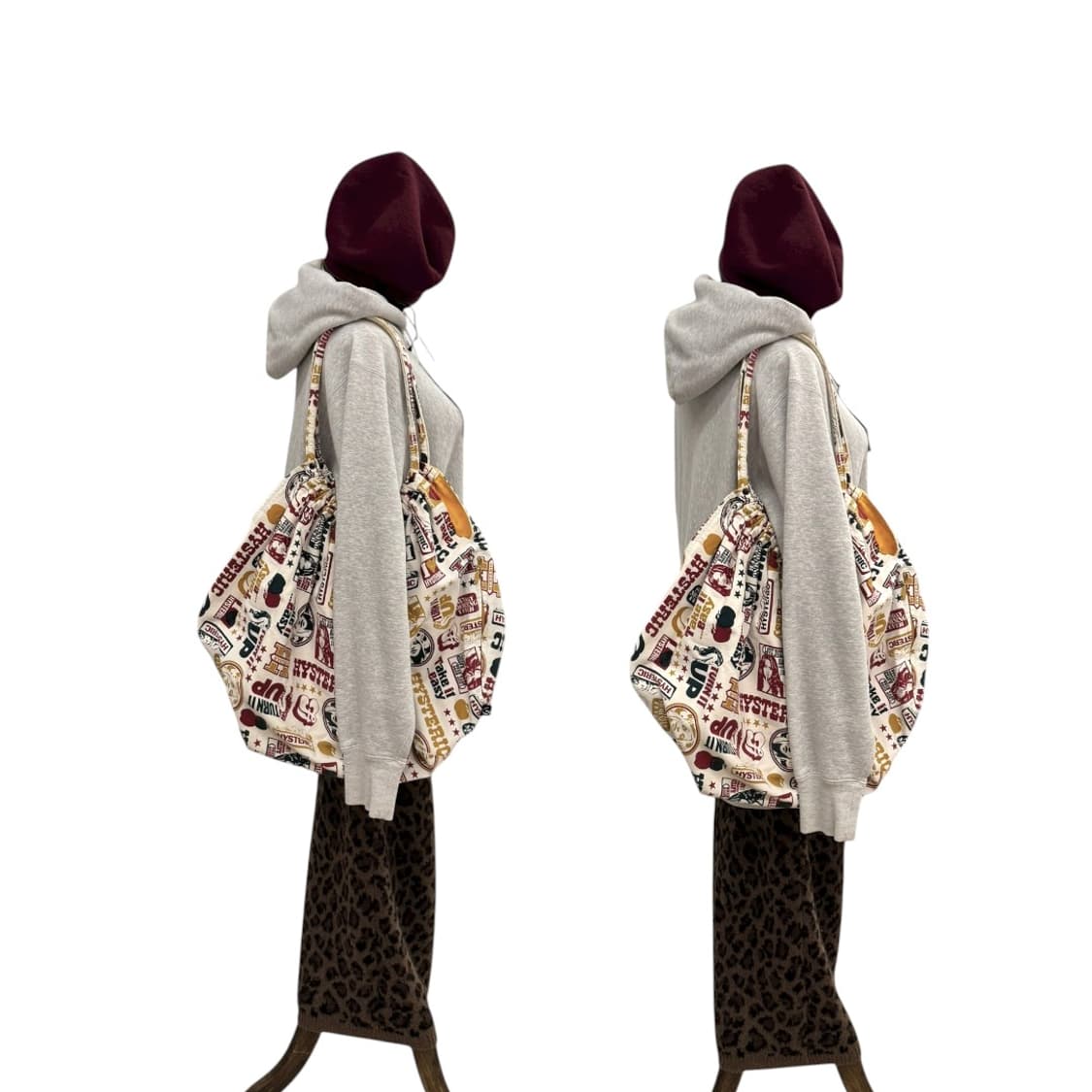 히스테릭글래머 프린티드 셔링 숄더백 아이보리 상품이미지9