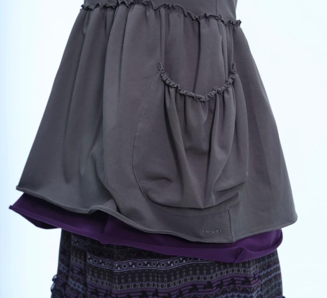 코이세이오 SHIRRING POCKET SLEEVELESS CHARCOA 상품이미지5