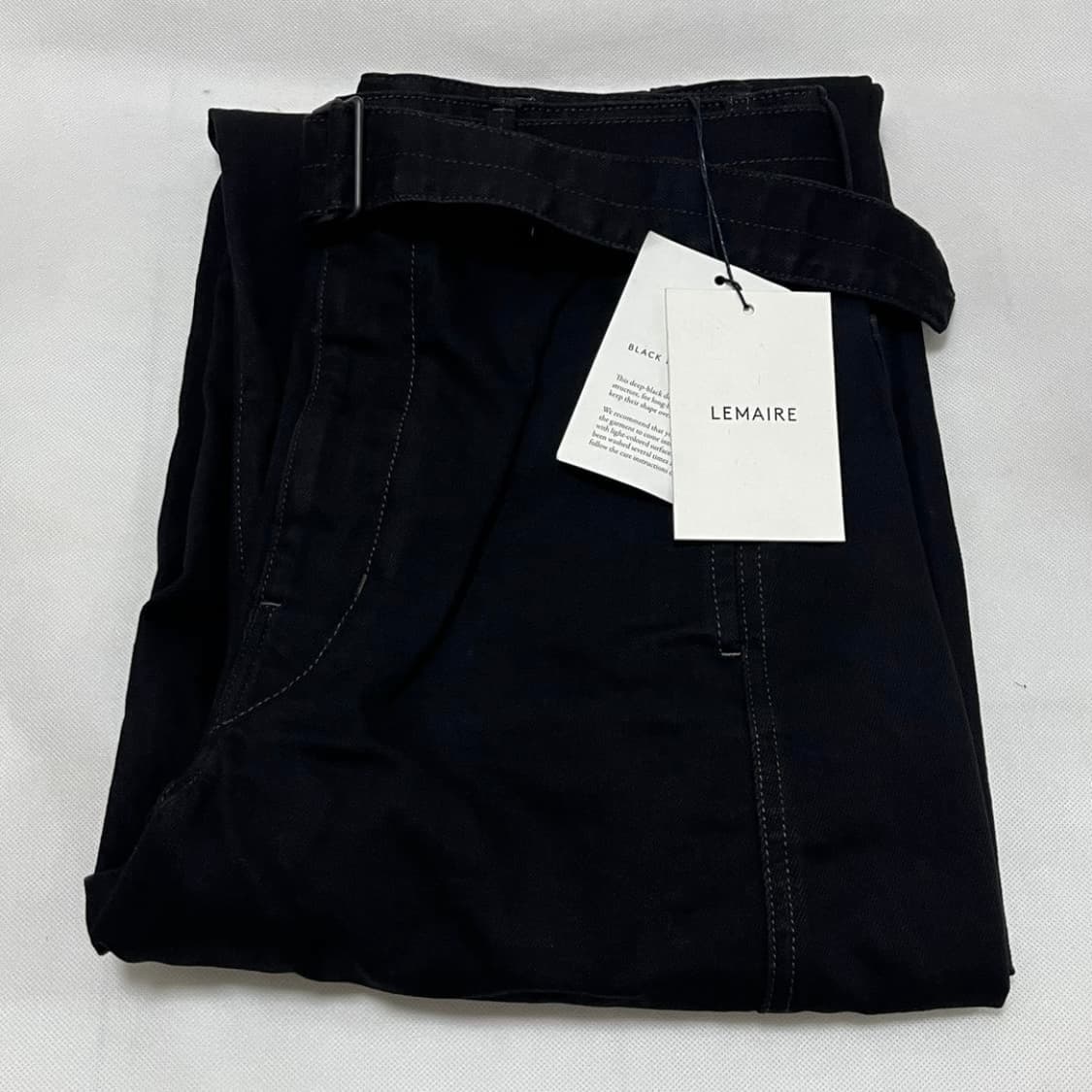 [S,M,L,XL]르메르 25ss 트위스트 벨트 팬츠/블랙 데님 상품이미지2