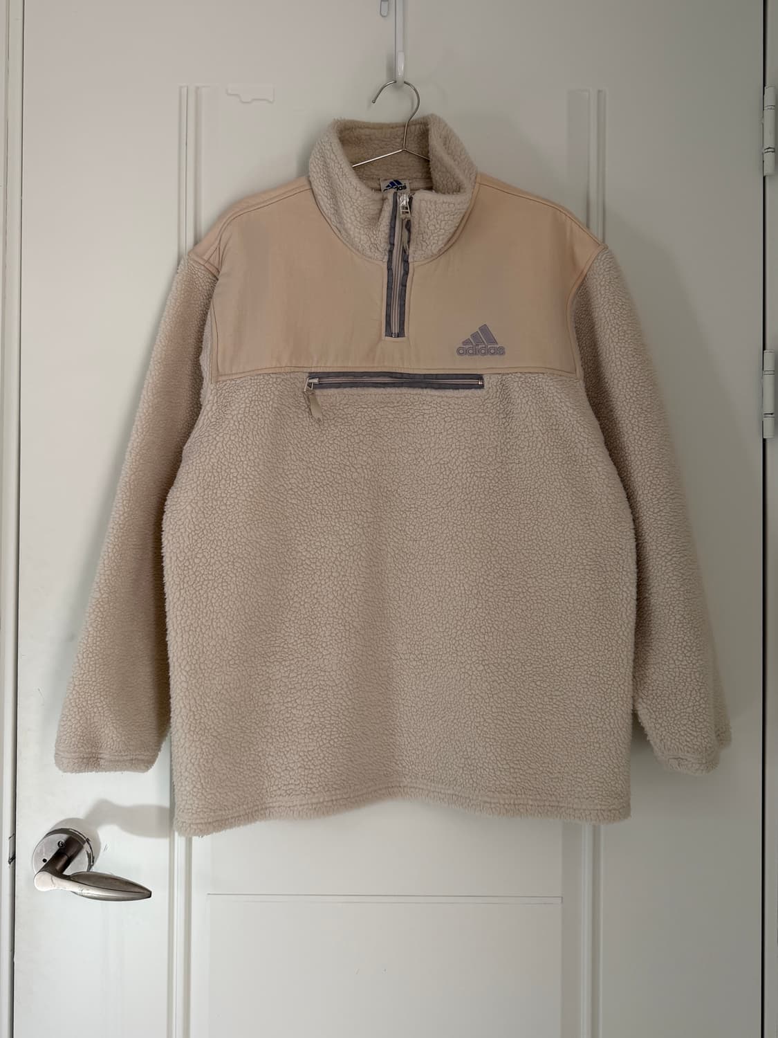 일본빈티지 아디다스 올드스쿨 후리스 반집업 상품이미지5