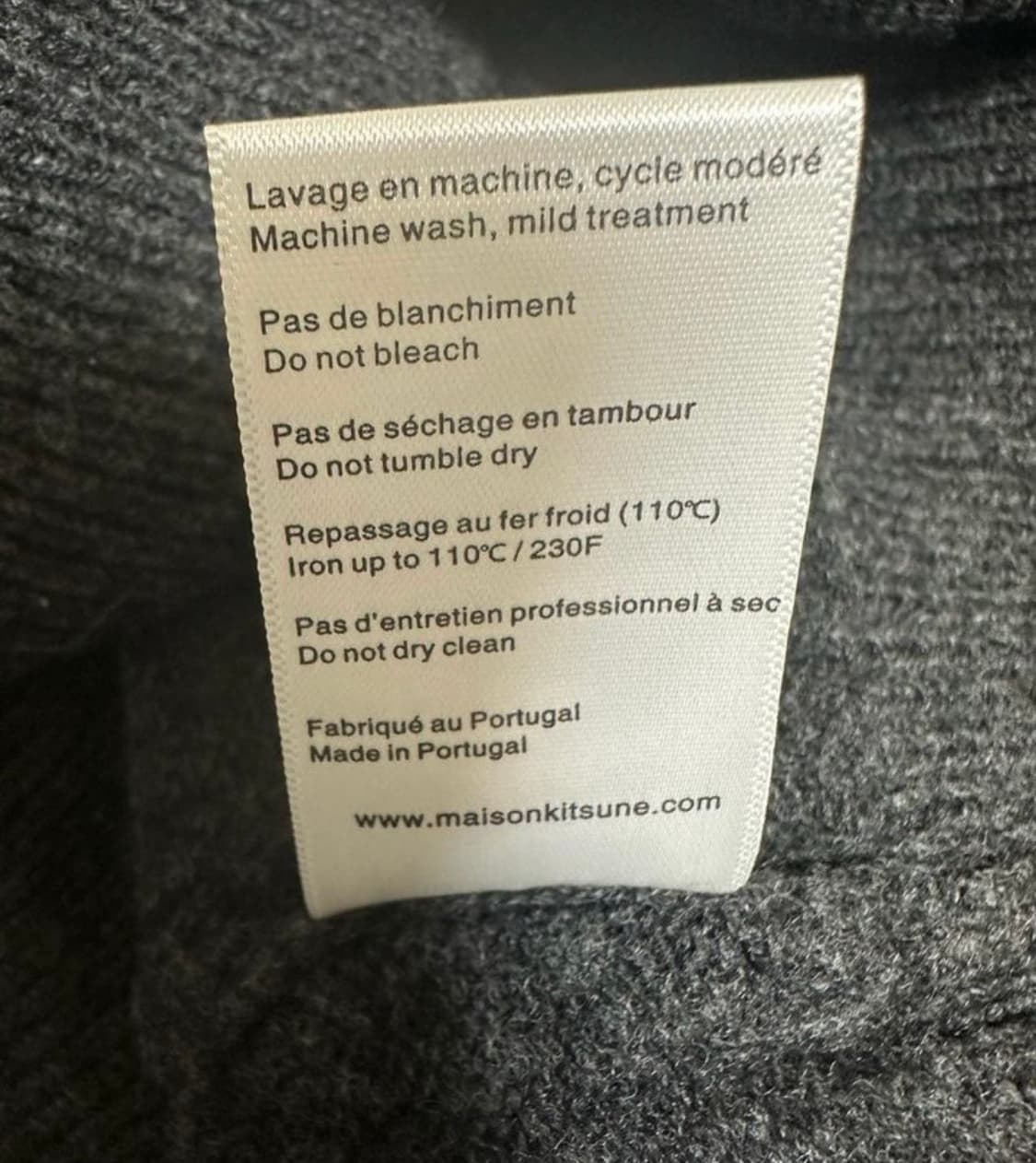 메종키츠네 폭스 패치 니트 그레이  상품이미지7
