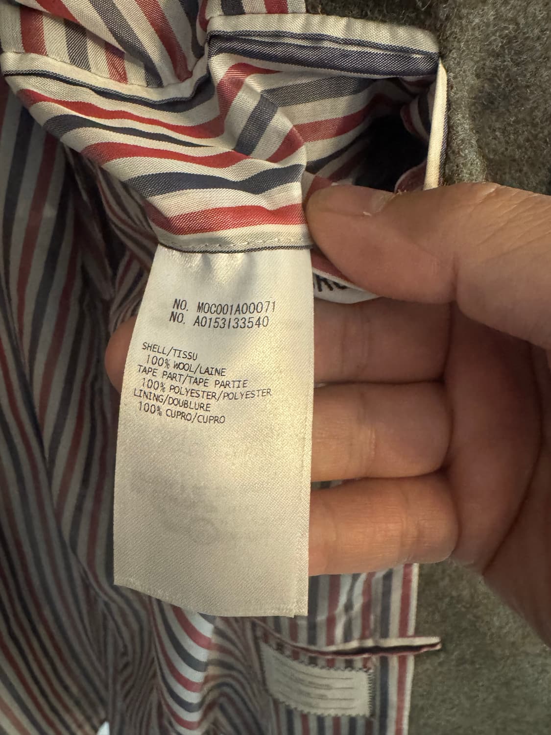 톰브라운 멜란지 울코트 1사이즈 상품이미지4