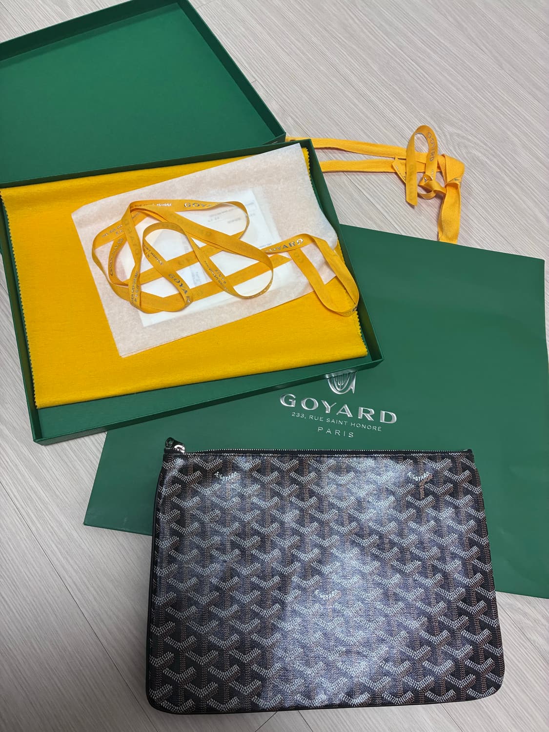 고야드 세나 MM 클러치 블랙 풀박스 상품이미지3