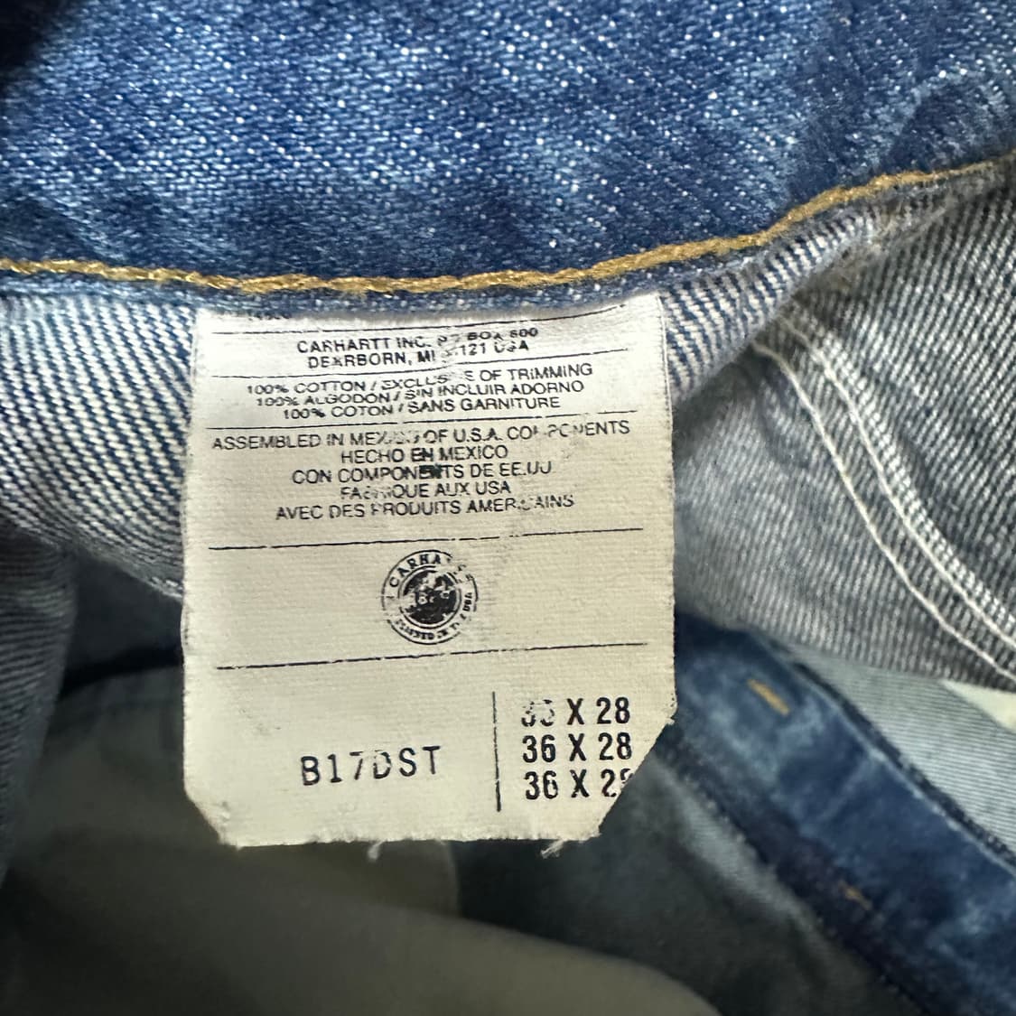 ✨ (바배) 칼하트 데님 팬츠 상품이미지3