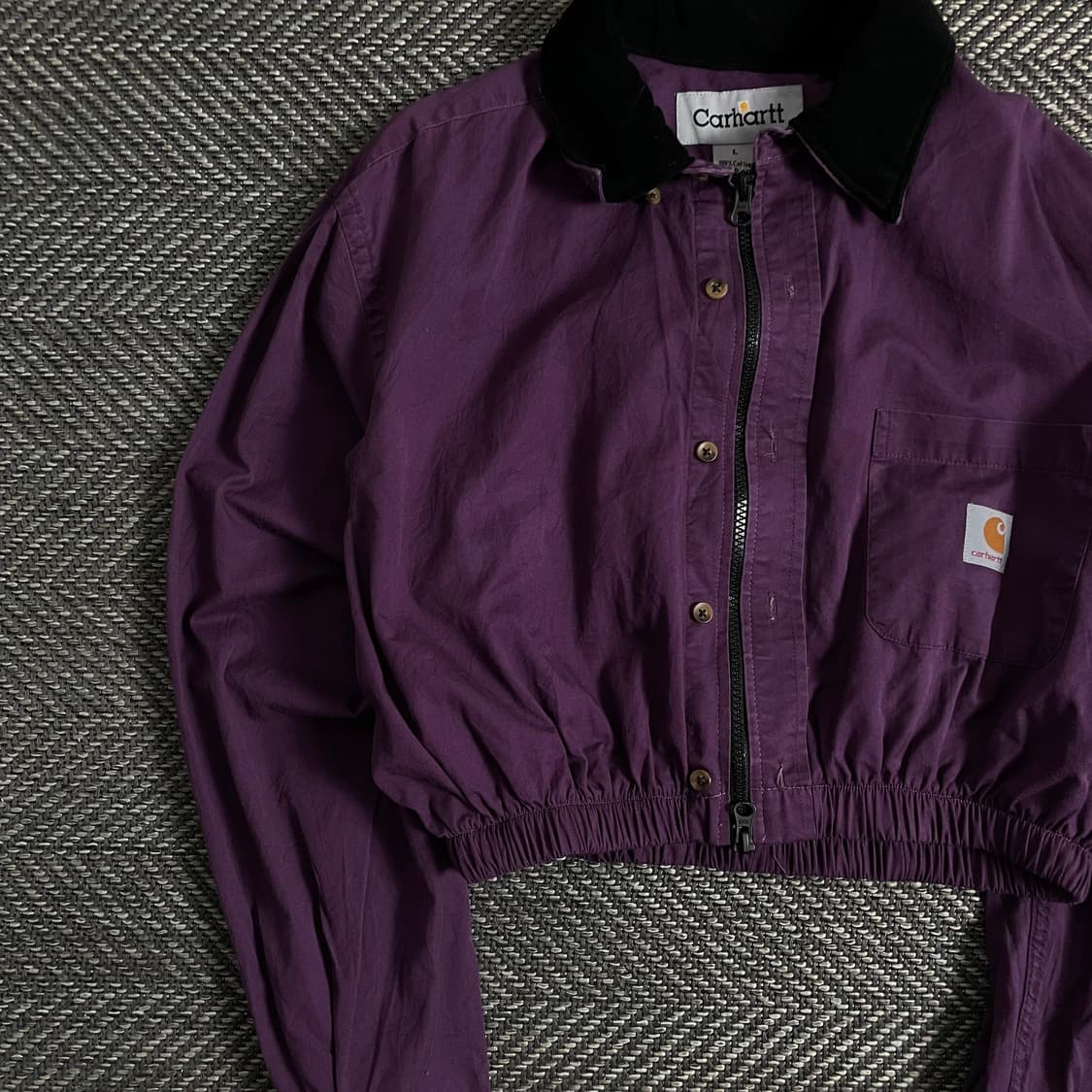 칼하트 크롭 리메이크 셔츠 자켓o 2939 상품이미지3