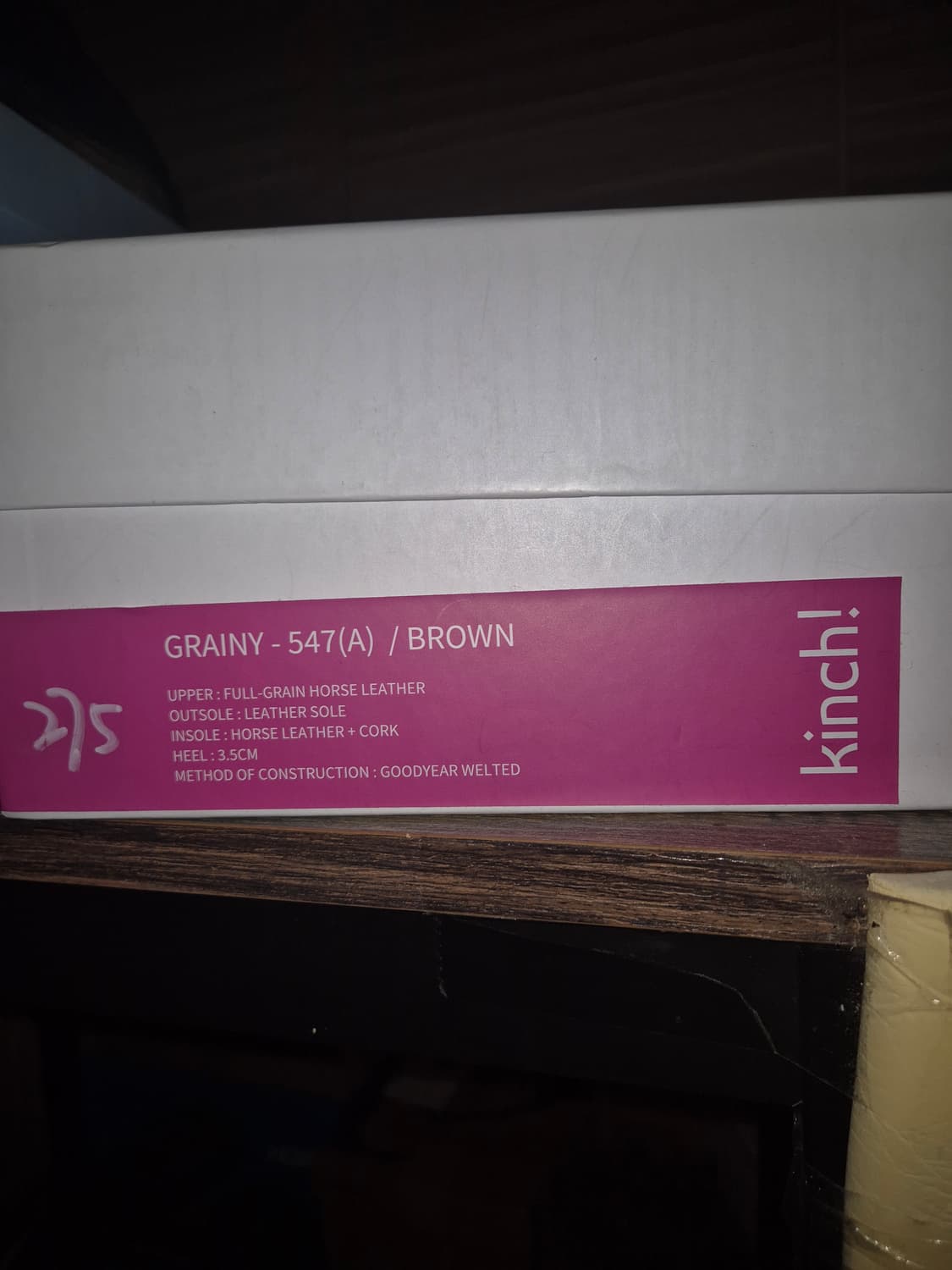 킨치 547(a) 비브람 브라운 275 새상품 상품이미지2