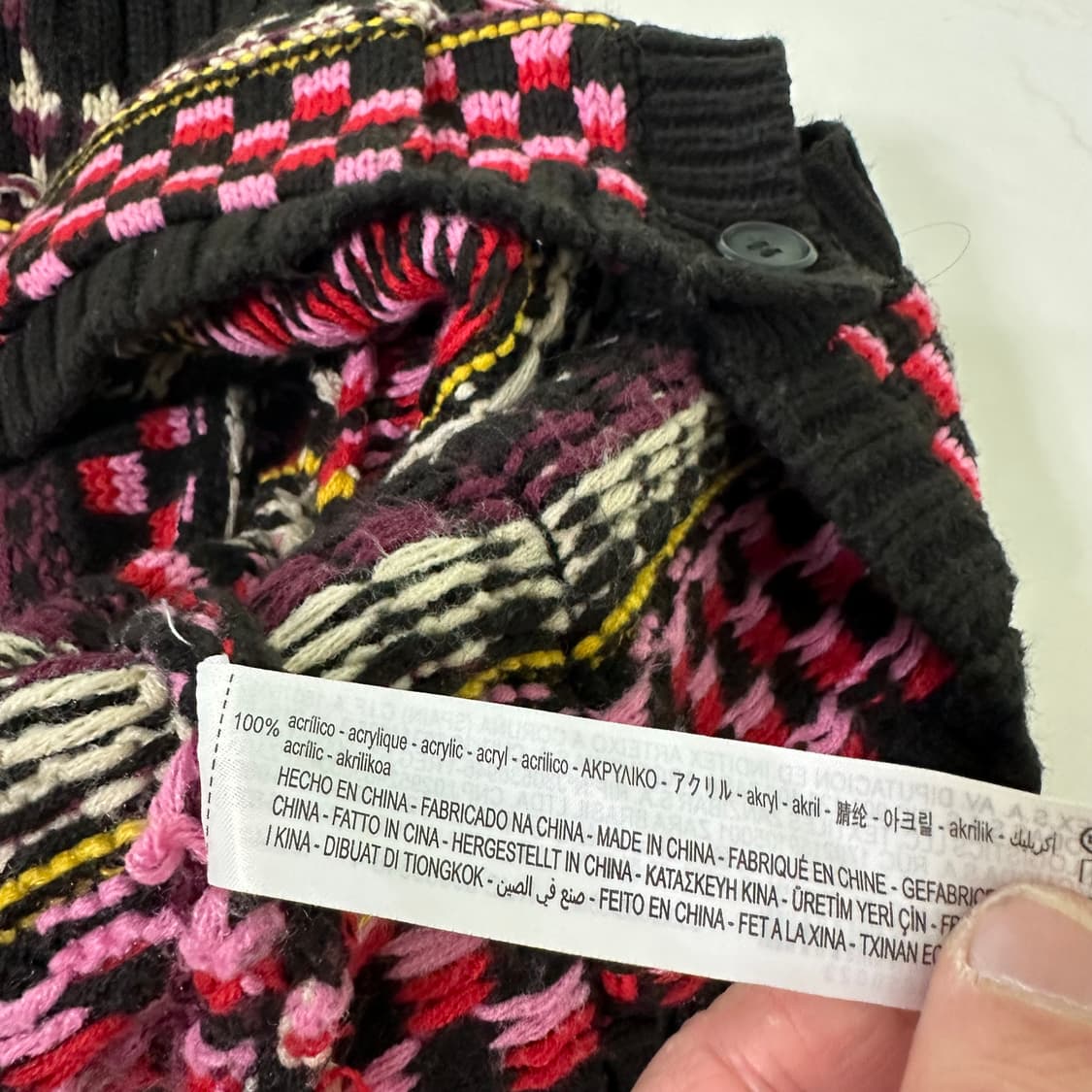 S-M 자라 우먼 U넥 멀티패턴 크롭가디건 상품이미지6