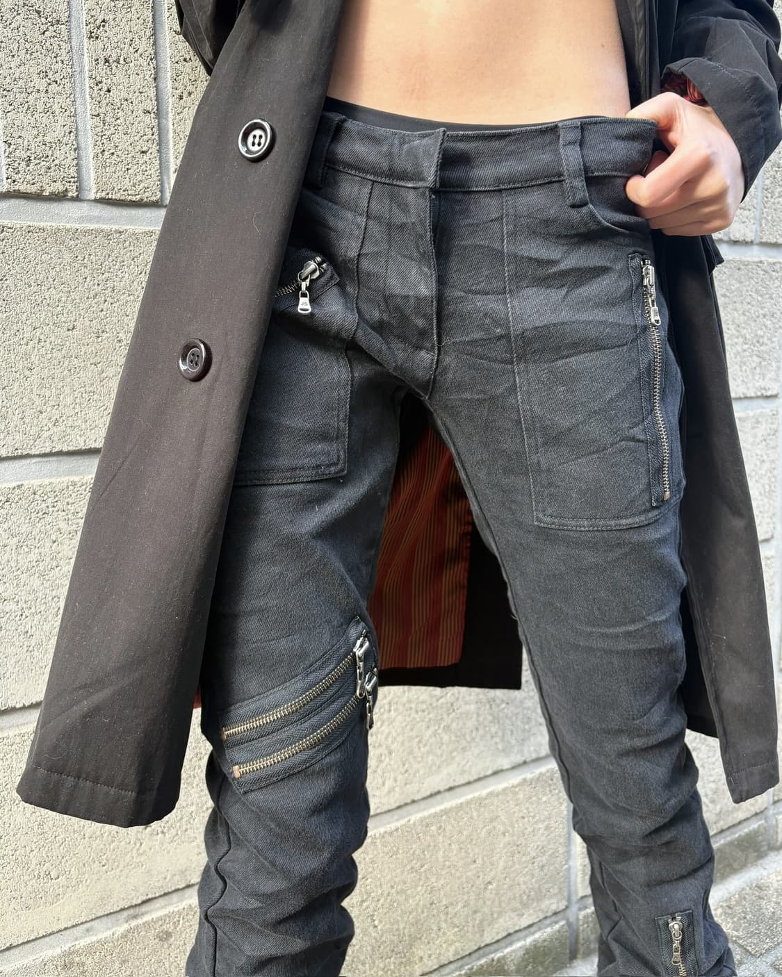 질 스튜어트 지퍼 디테일 슬림 실루엣 진 상품이미지3