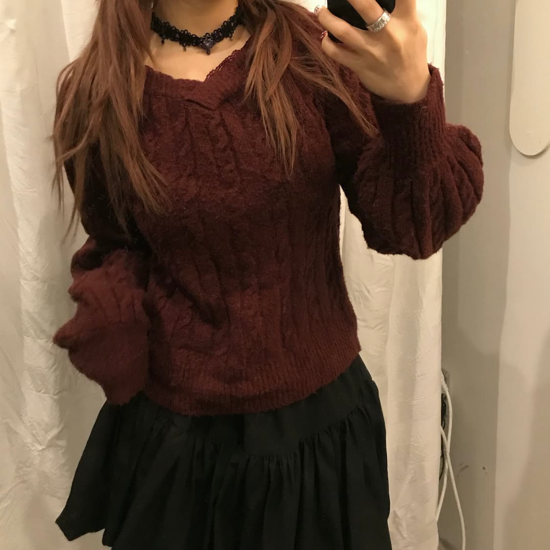 AXES FEMME 엑시즈팜 고스로리 프릴 니트 상품이미지1