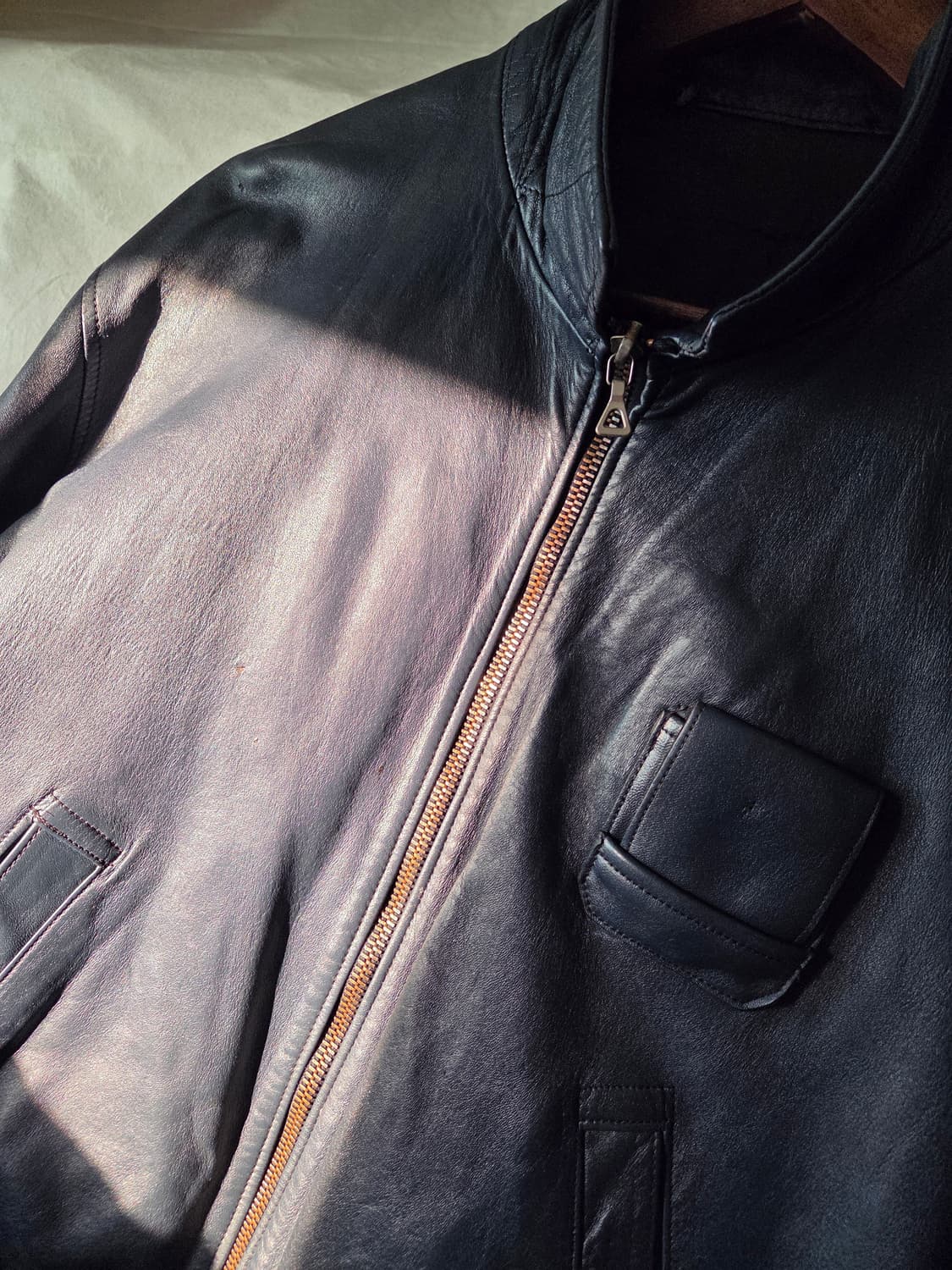 1970~80s 프렌치 빈티지 프랑스군 파일럿 레더 자켓 105 상품이미지3