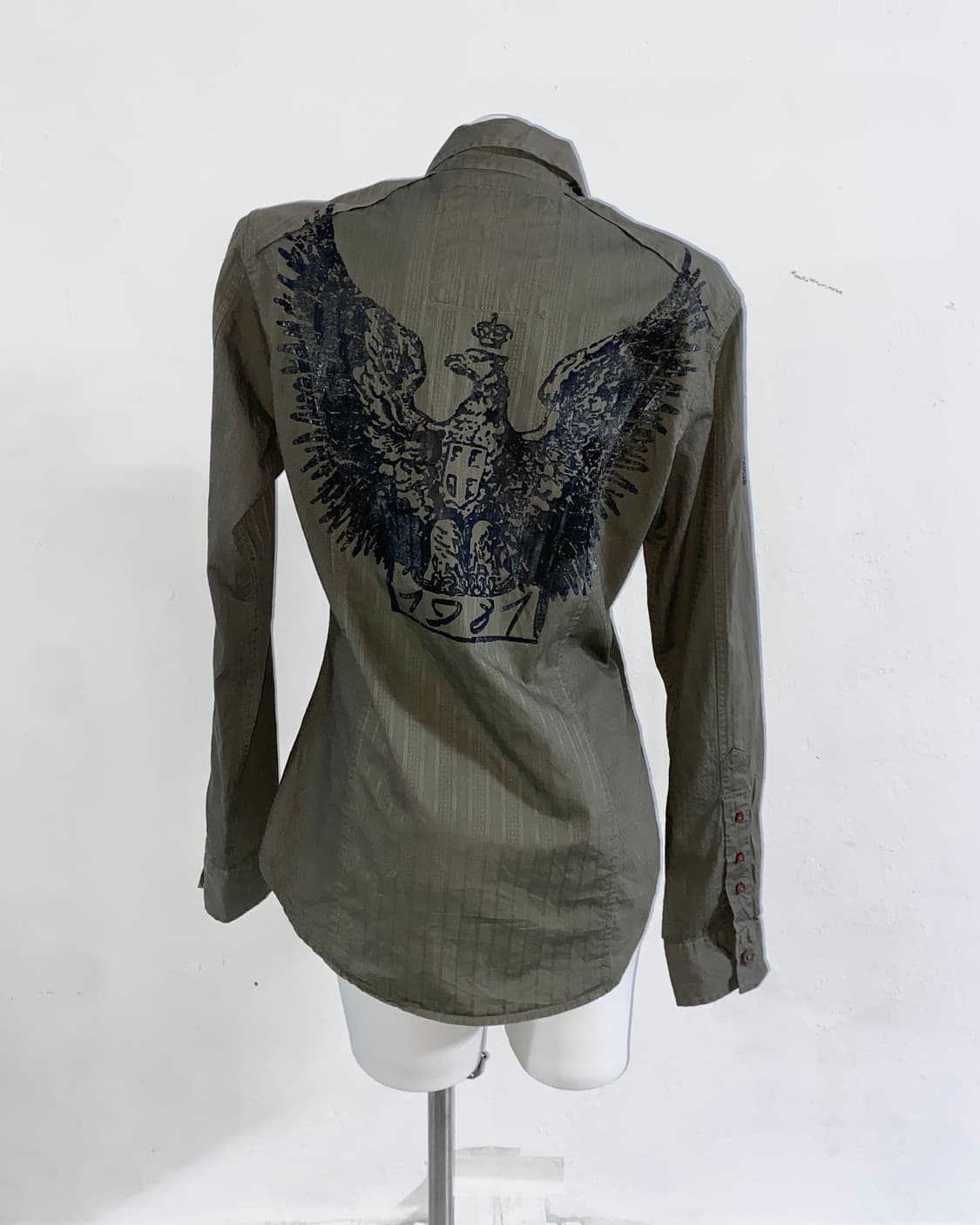 [GUESS] 게스 이글 윙 카키 y2k 셔츠 상품이미지3