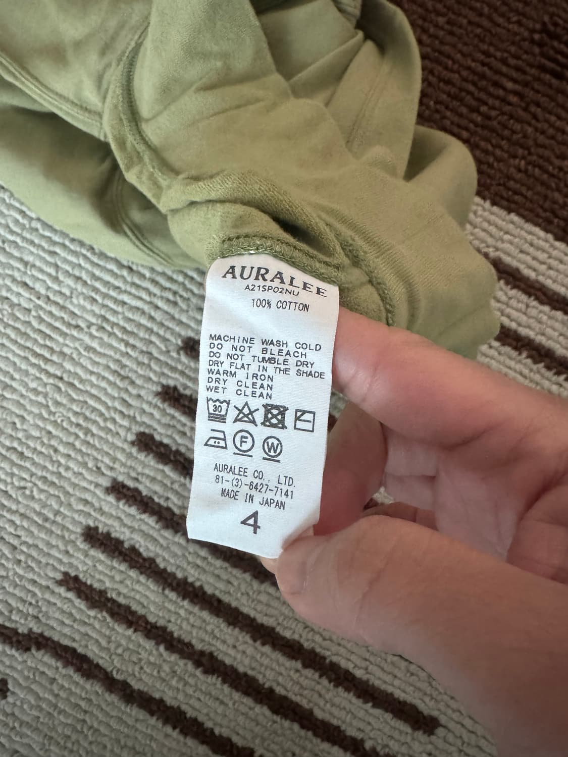 오라리 auralee 슈퍼 하이 게이지 냅드 스웨트 티셔츠 상품이미지6