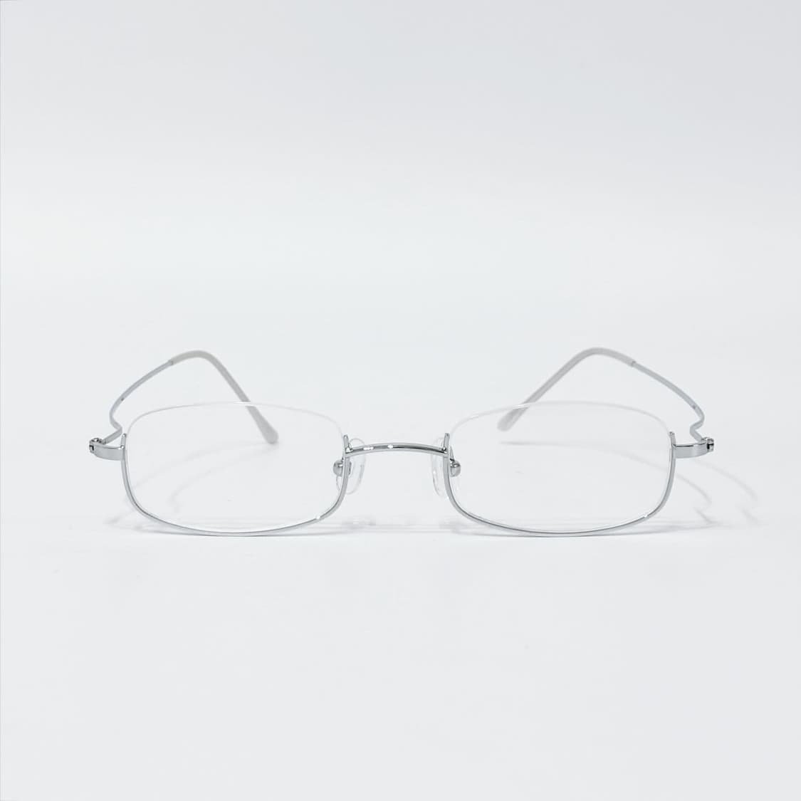 실버 스퀘어 역반무테 언더림 데드스탁 빈티지안경 상품이미지1