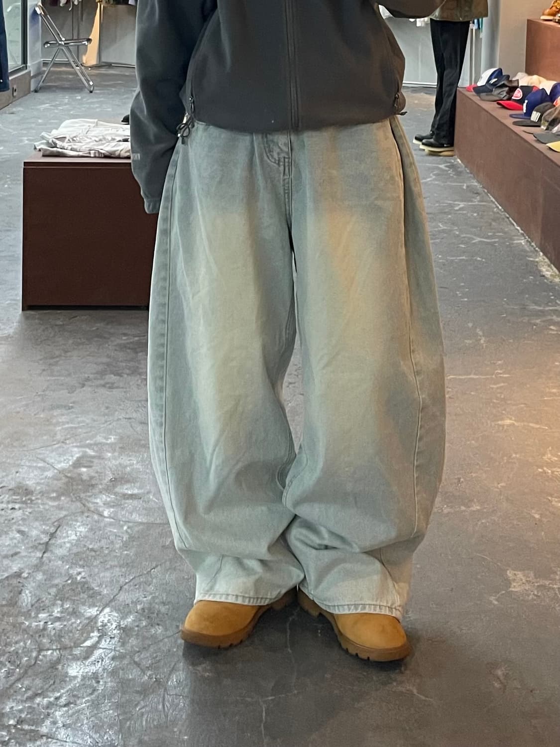 에스빈 진스 연청 와이드 데님 팬츠 H1551 상품이미지1