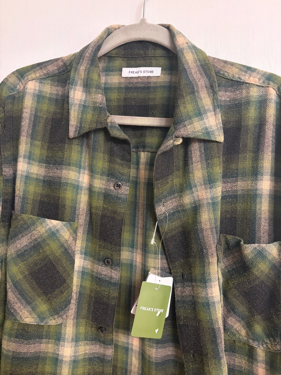 [새상품] 프릭스스토어 그린 체크 셔츠 상품이미지3