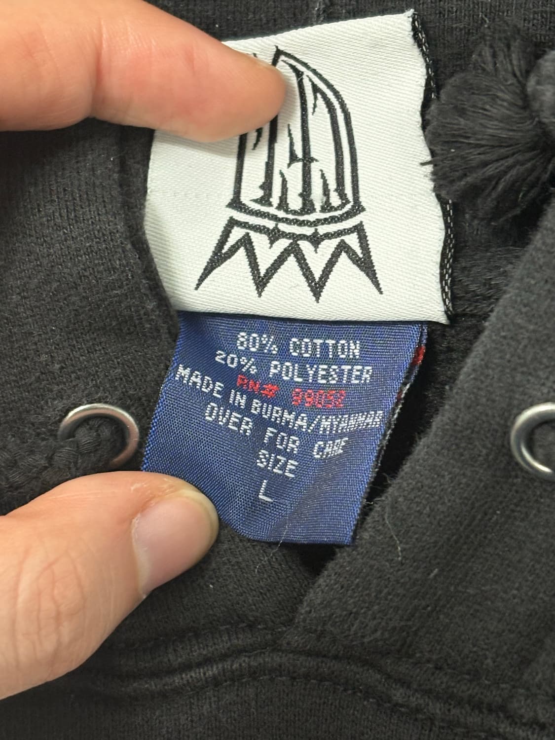 90s 웨스트 코스트 차퍼스 플래임 후디 블랙 상품이미지7