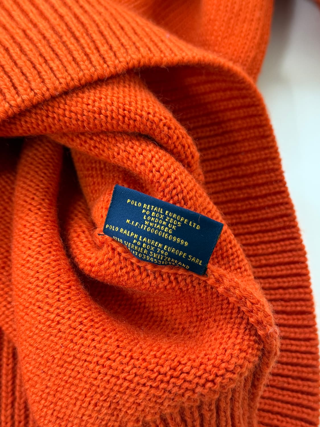 폴로 랄프로렌 럭비 00‘s 레터맨 해비울 컬리지 니트 상품이미지7