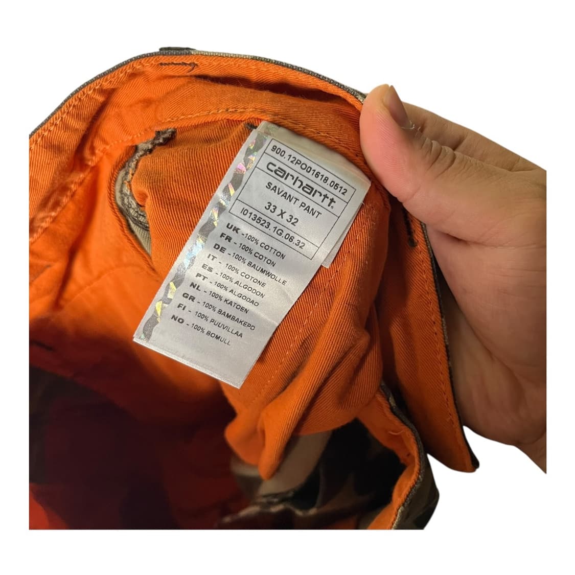 [Carhartt Wip] 칼하트윕 올드로고 카모 데님팬츠 상품이미지7