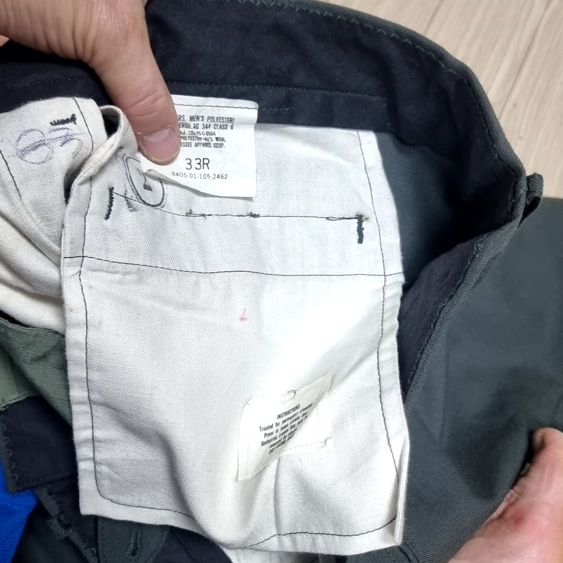 테니어인더스트리사 미군 오리지널 울 바지(33) 상품이미지4