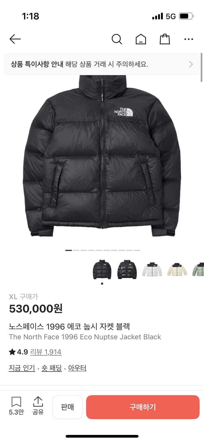 노스페이스 1996 에코 눕시 상품이미지5