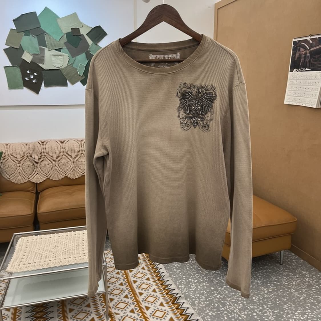 버커루 올드스쿨 락시크 고딕 스컬 와플 롱슬리브 105 C10554 상품이미지3