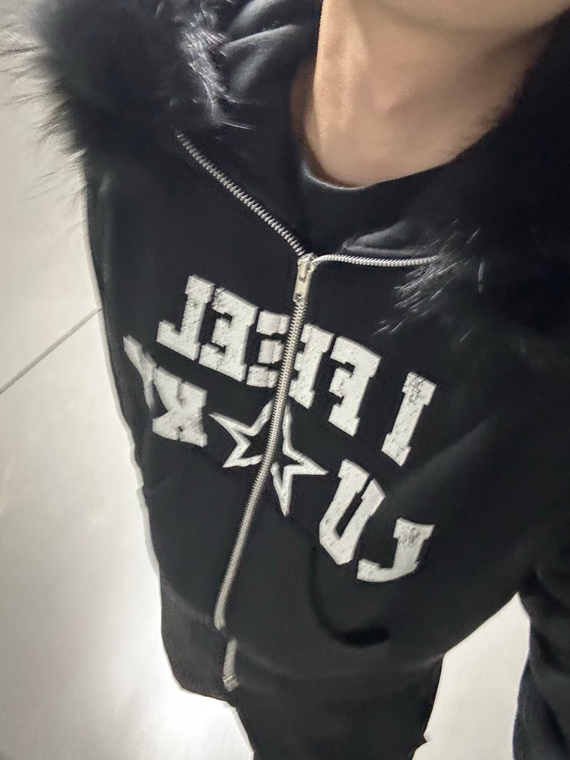 ifeelulucky fur hoodzipup 상품이미지1