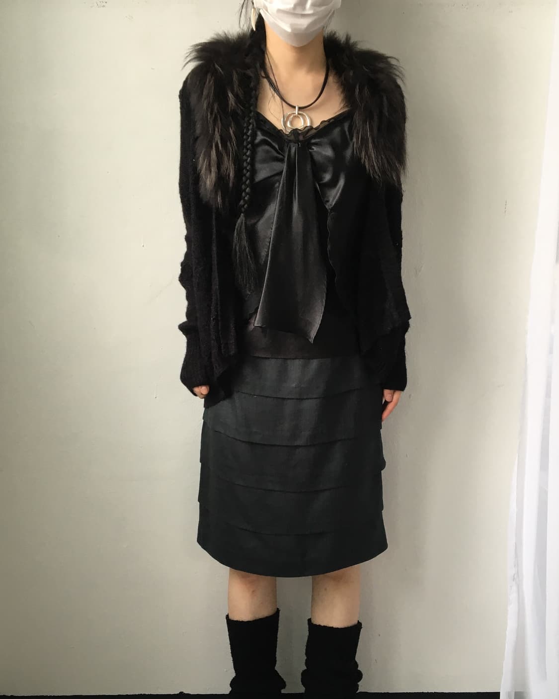 Layer point midi skirt 상품이미지3