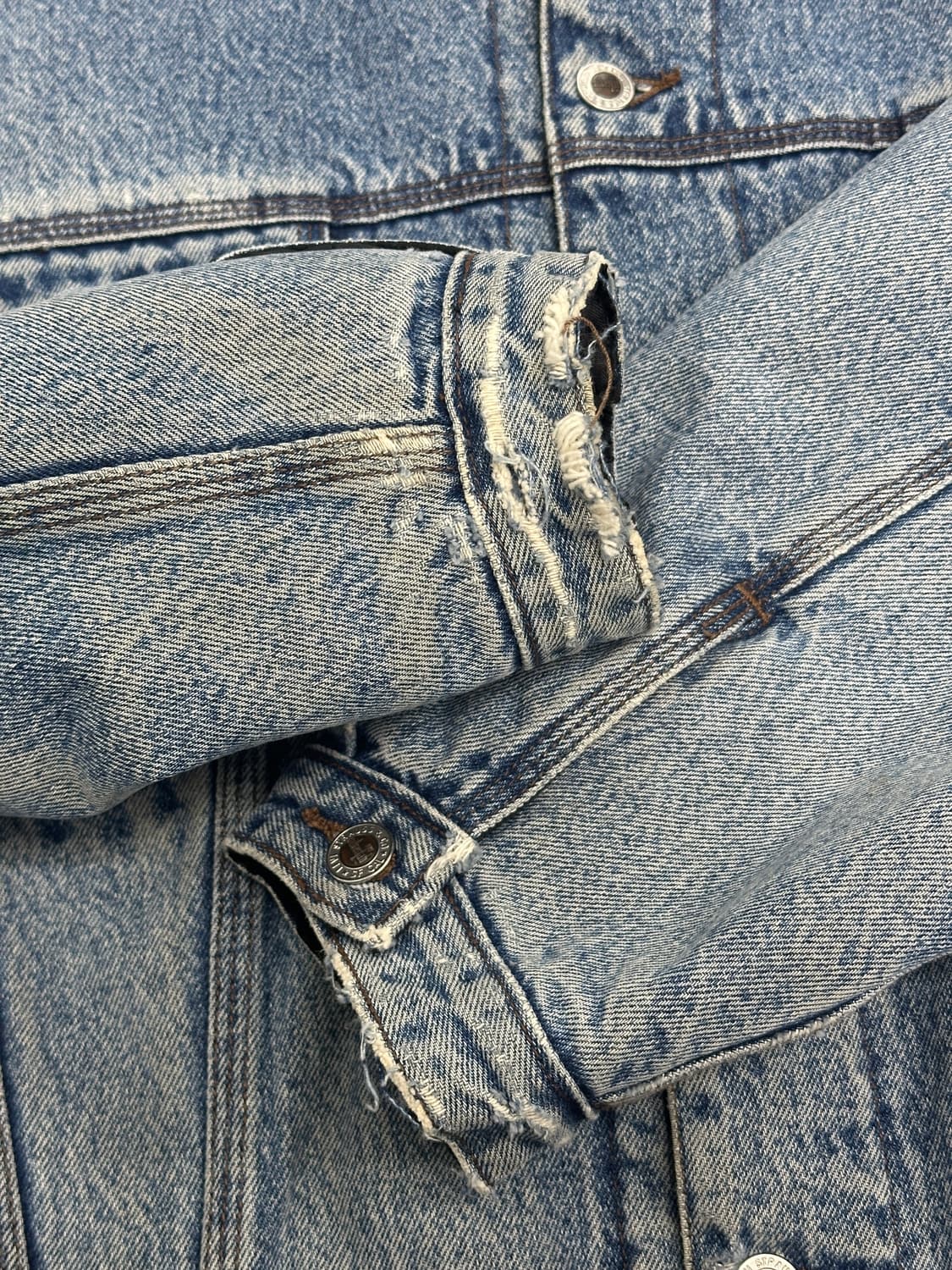 90s 리바이스 실버탭 리버시블 데님 퀼팅 자켓 L 상품이미지8