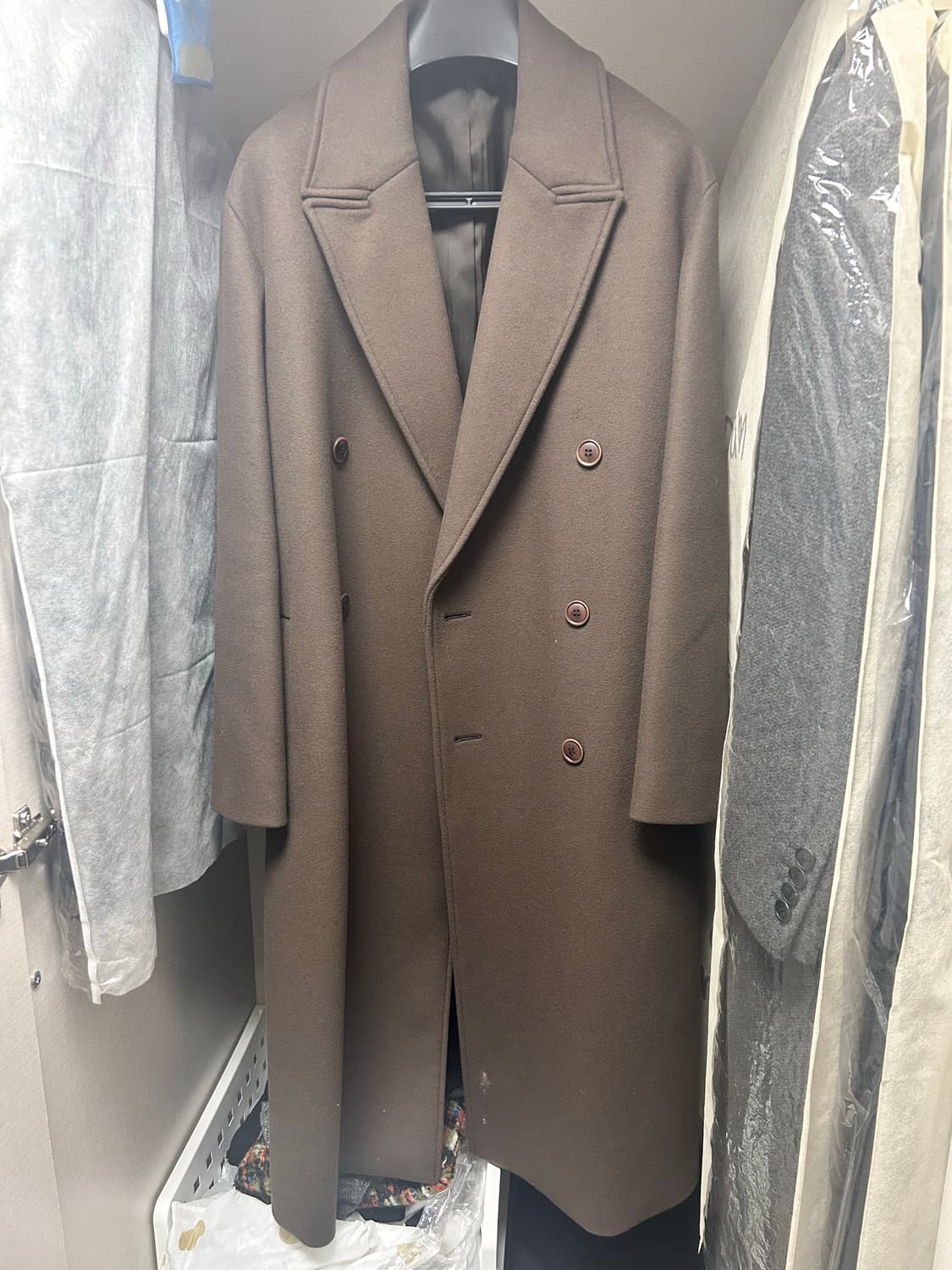 쿠어 MTR 더블코트 멜란지브라운 상품이미지1