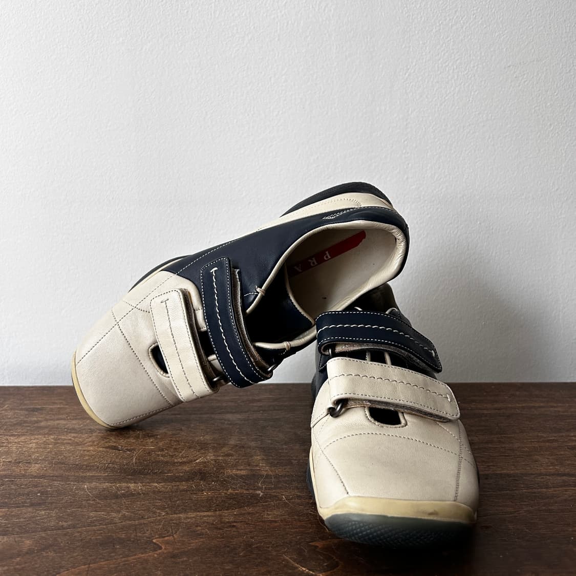 Square Toe Bicolor Belcro Sneakers 상품이미지2