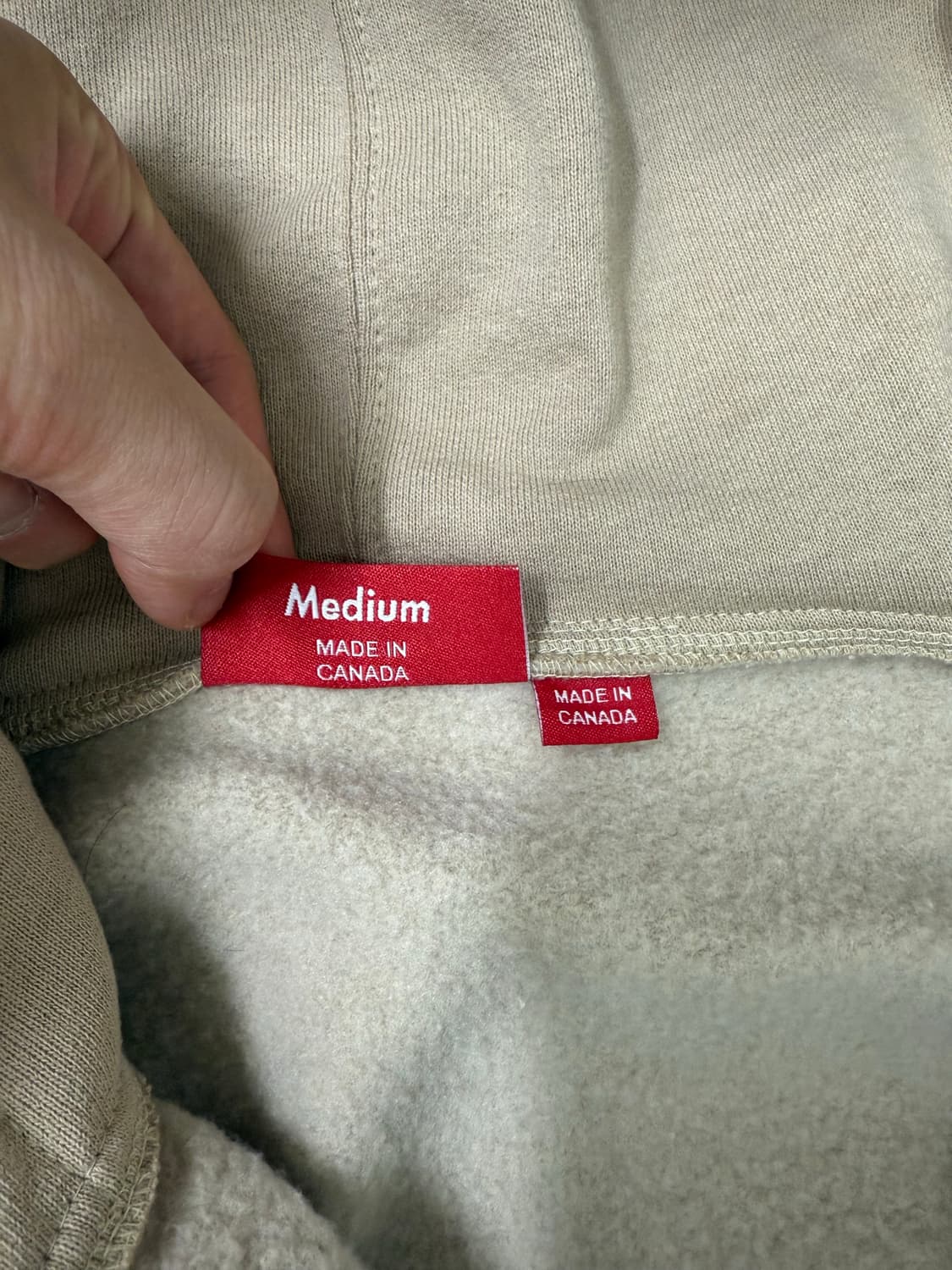 슈프림 스몰 박스 집업 후드 탄 M 사이즈  하자 없고 뜯김 없고 상태  상품이미지7