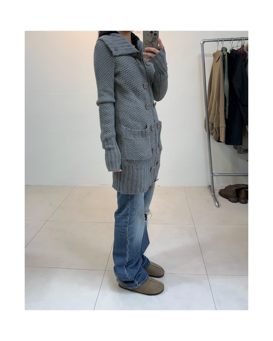 빈티지 빅 버튼 가디건 상품이미지5