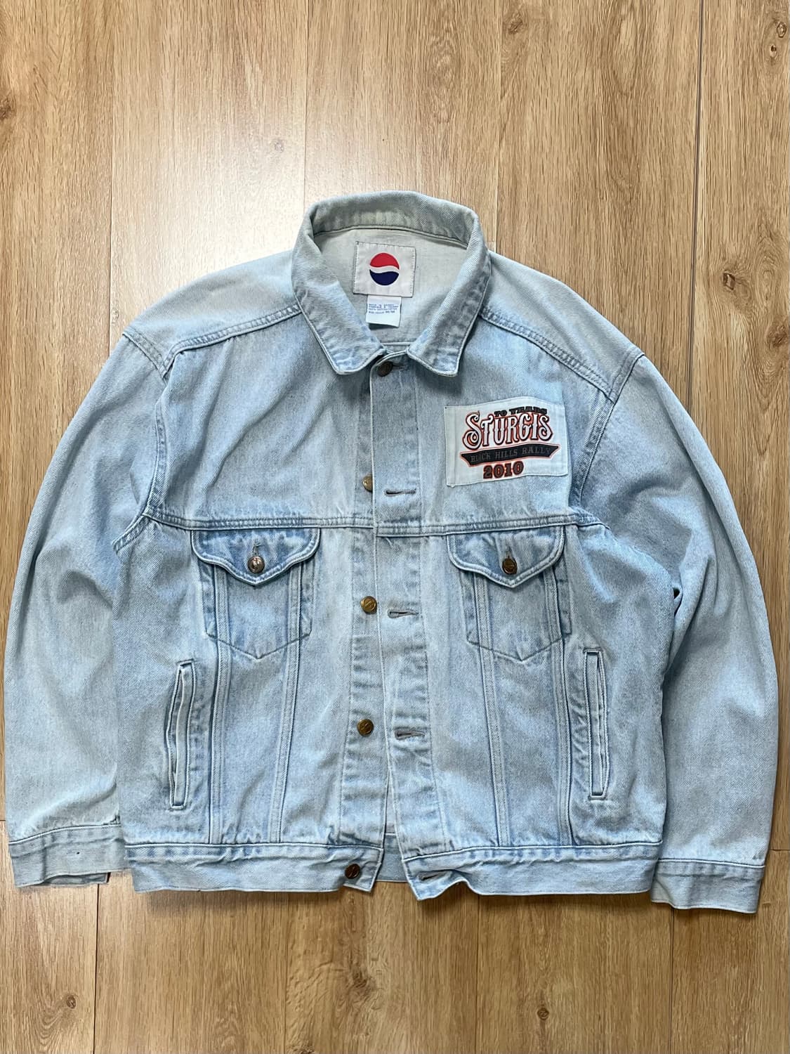 택포) 펩시 X 스터지스 모터사이클랠리 70주년 빈티지 데님 트러커 자켓 상품이미지1