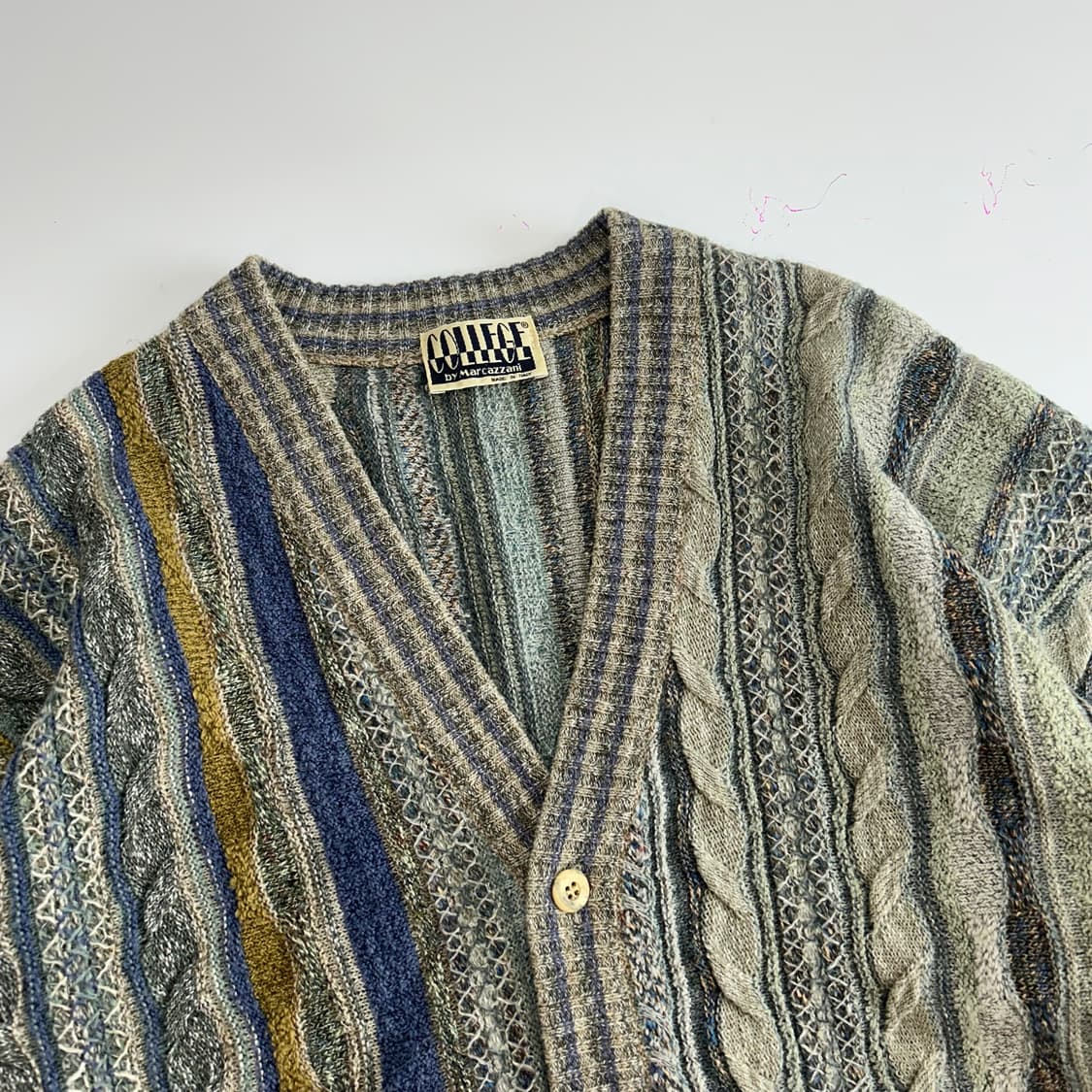 College 쿠지 스타일 니트 가디건 상품이미지4